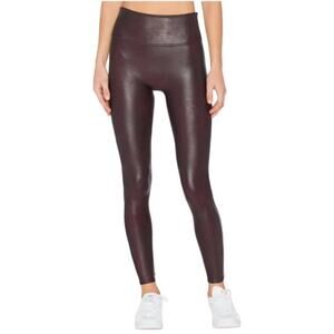 Spanx Faux Leather Leggings in Color Wine Size Small